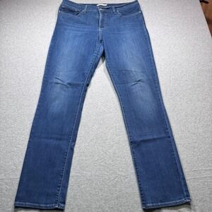 Levis 312 Shaping Slim Jeans Women 33x34 Blue Medium Wash Mid Rise Stretch Denim